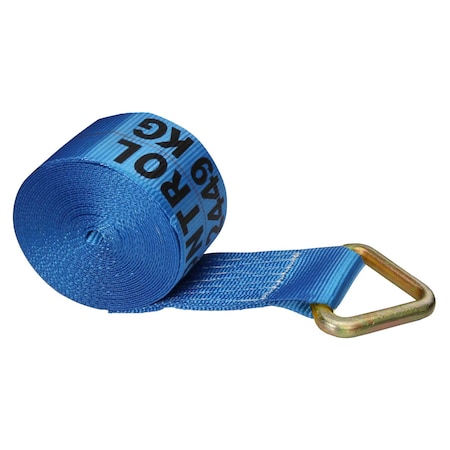 Us Cargo Control 4" x 27' Blue Winch Strap with D-Ring 427DR-B